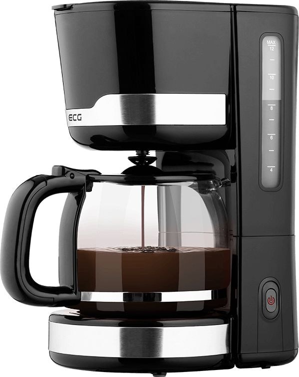 ECG KP2115 12 Tassen Filterkaffeemaschine 1,5 l (Schwarz, Edelstahl) KP 2115
