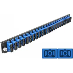 Delock Glasfaser-Spleissboxpaneel, Server Zubehör, Schwarz, Blau