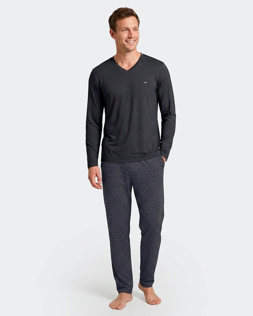 EDEN PARK Pyjama long, pantalon imprimé pois