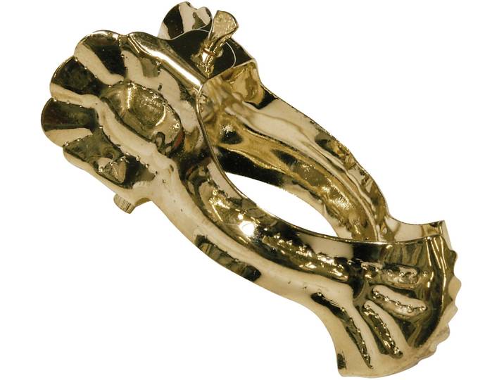 Dekoklammer für Raffhalter GARDINIA Donauklammer Gr. 1, grau (messingfarben), L:15cm, Metall, Raffhalter, Dekoklammer für Raffhalter, für Dekorationen von Stoffe