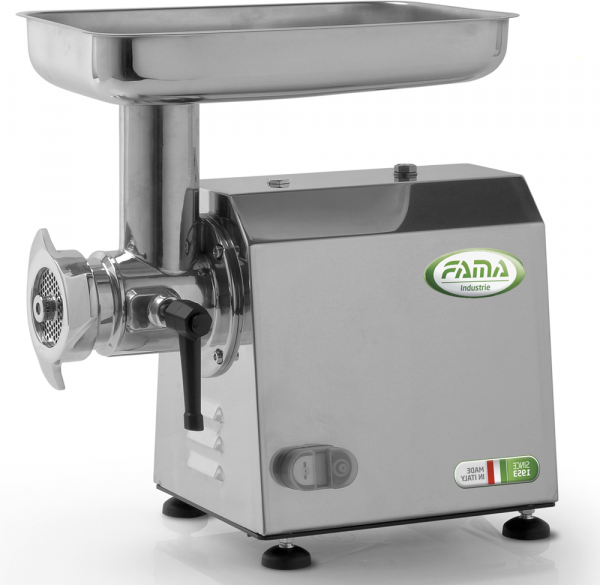 Fama Industrie Fama TI12 - Hachoir à viande électrique - Corps et groupe de hachage en acier inox - 400V