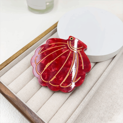 Fusion Finds Elegant Shell Compact Makeup Mirror For Travel   Portable Folding Pocket Cosmetic Mirror 6