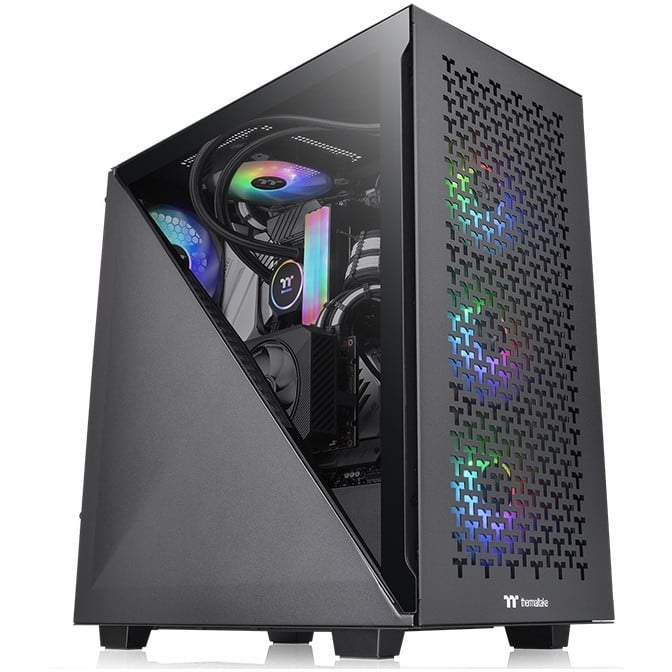 Thermaltake Scheidingswand 300 TG Air zwart gehard glas