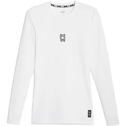 Puma, Herren, Sportshirt, Hoops Team LS Top Baselayer (S), Weiss