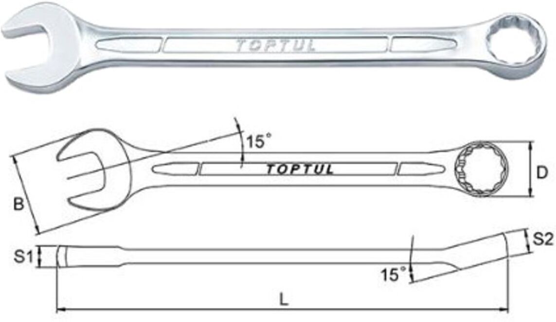 Toptul Chiavi, chiavi a forchetta 34 mm