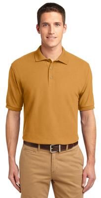Port Authority K500 Silk Touch Polo Shirt in Gold size 6XL   Cotton/Polyester Blend