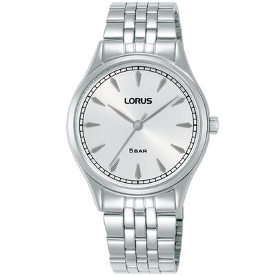 Quarzuhr LORUS, silberfarben, silberfarben, silberfarben, Armbanduhren, Damen, Quarzuhr, Armbanduhr, Damenuhr, Edelstahlarmband, analog
