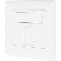 Digitus DN-9010/8-1 Netzwerkdose Unterputz Einsatz mit Zentralplatte und Rahmen CAT 6a Weiß