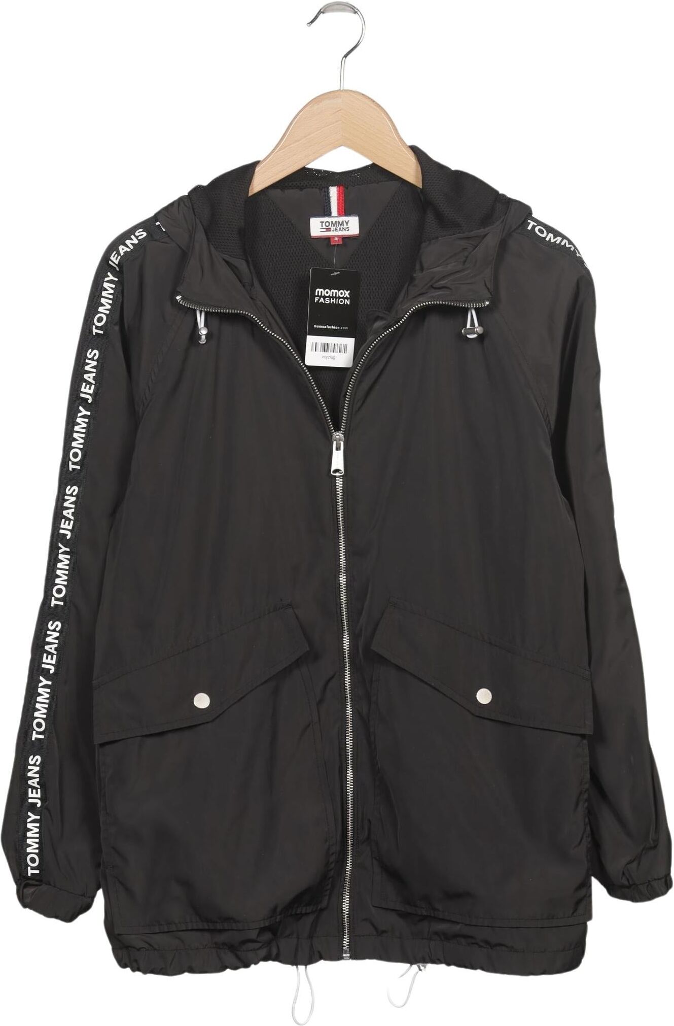 Tommy Jeans Damen Jacke, Schwarz, Gr. S, Synthetik - Second Hand