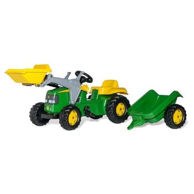 rollyToys John Deere mit Frontlader und Anhänger