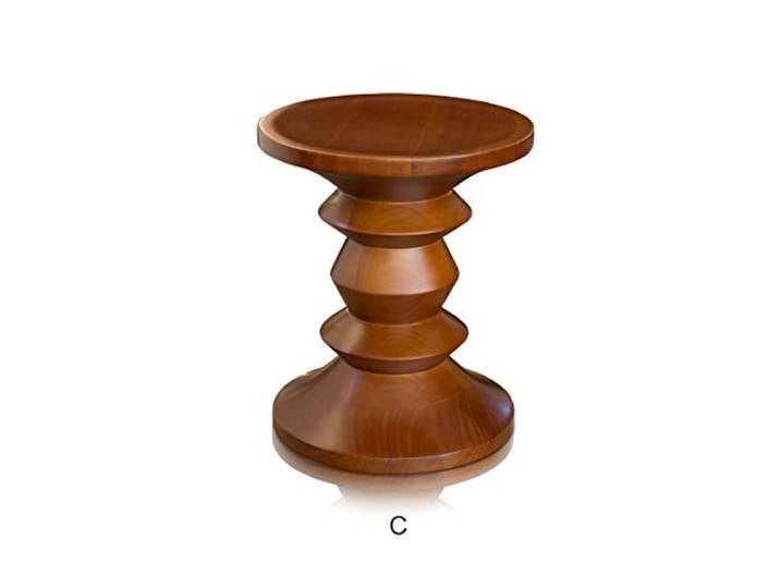 NEUERRAUM Walnuss Holz Hocker Kaffeetisch Beistelltisch massives Walnuß. H 40 cm x B 33 cm. (C)