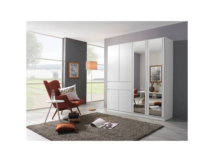 Drehtürenschrank 181cm Weiß/Alpinweiß