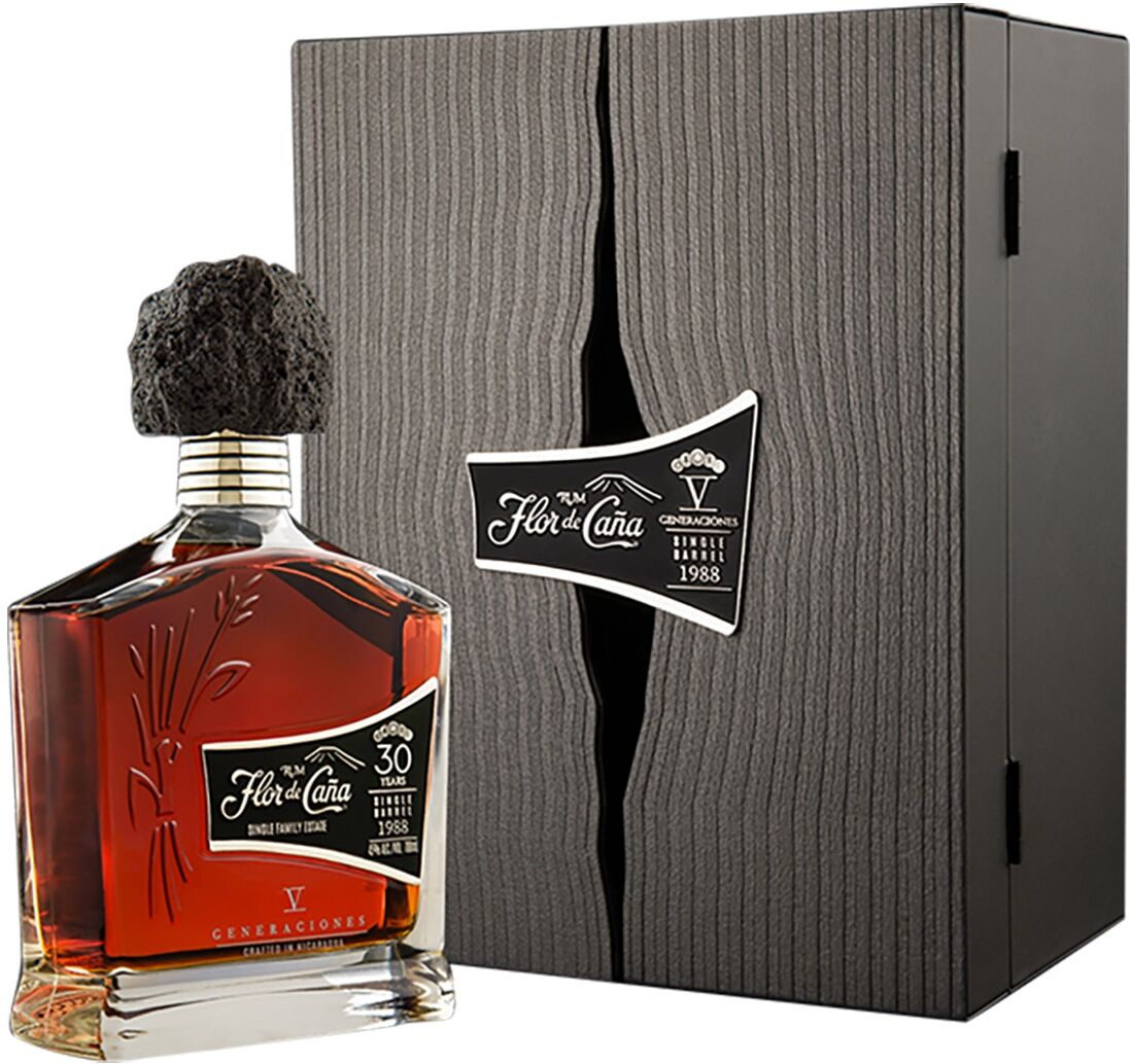 Flor de Caña Estuche Ron 30 años V Generaciones.