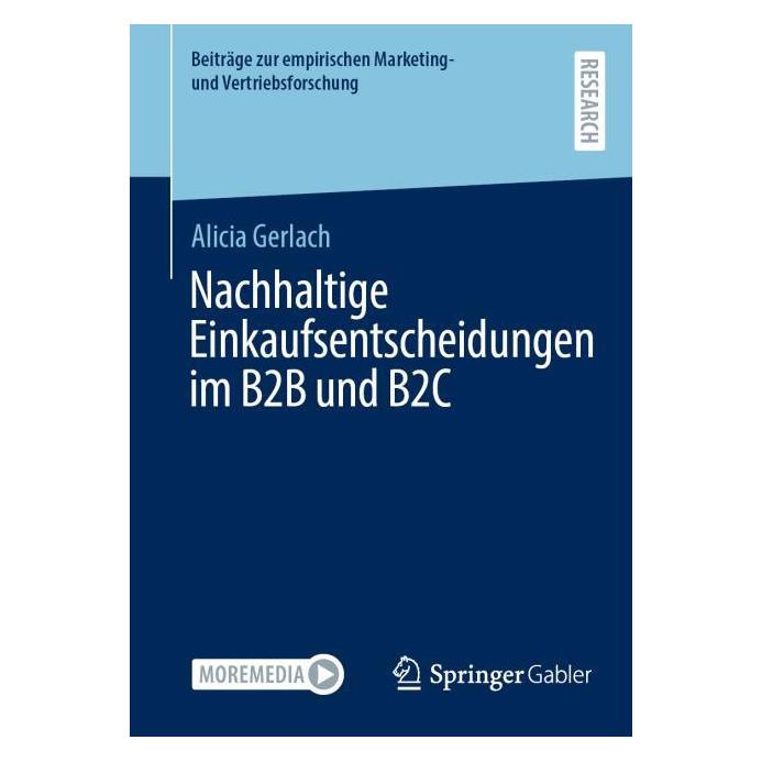 Springer Nachhaltige Einkaufsentscheidungen im B2B und B2C (Deutsch, Softcover, Alicia Gerlach) (60321148)
