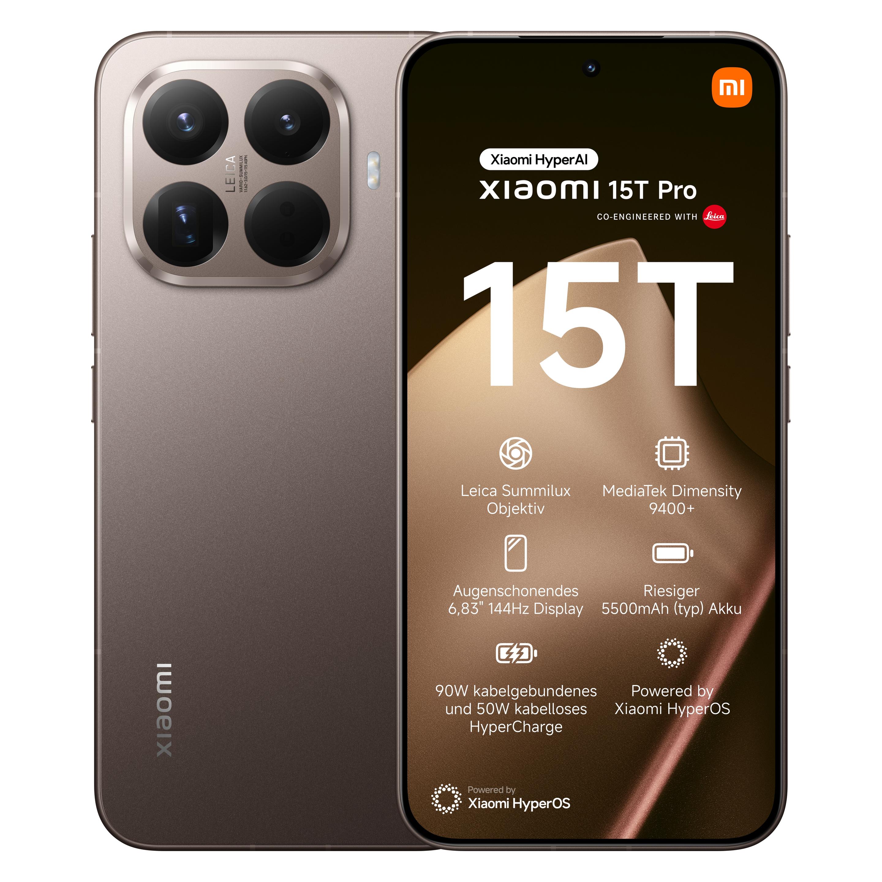 Xiaomi 15T Pro (1000 GB, Mocha Gold, 6.83", Dual SIM, 5G) (MZB0KV1EU)