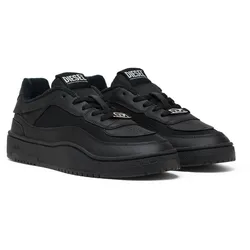 DIESEL Herren Sneaker - S-OVAL SKATE LOW, Schnür-Schuhe, Leder Schwarz / EUR 42