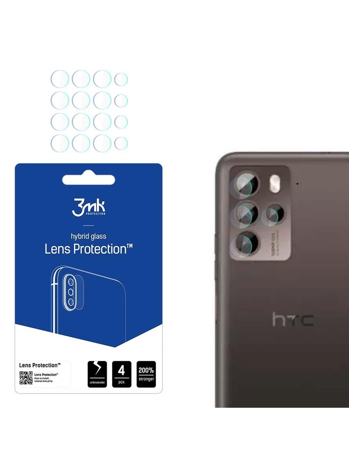 3mk Lens Protection Hybrid Camera Glass - HTC U23 Pro