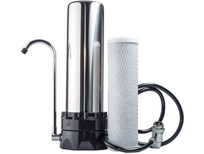 Wasserfilter für die Arbeitsplatte aus Edelstahl (10 Mikron Kohleblock)