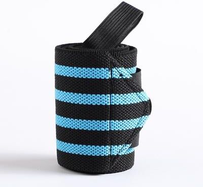 Smart Shopping Spot Extra Strength Weight Lifting Wrist Wraps With Adjustable Wrist Support Brace For Gym & Powerlifting blue