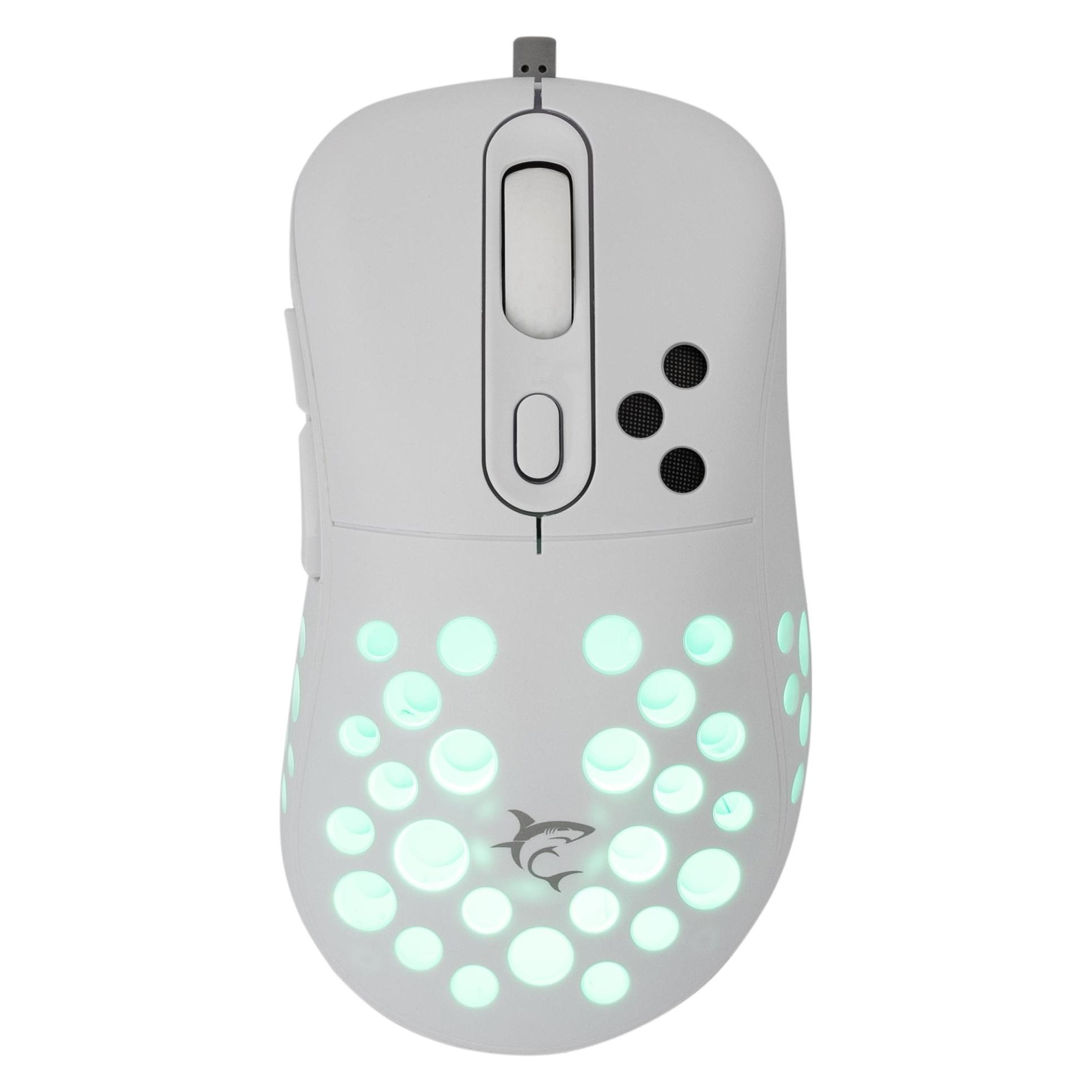 White Shark Shark Gaming Mouse AZRAEL, 6D, 7200 dpi, White (Kabelgebunden) (AZRAEL-W)
