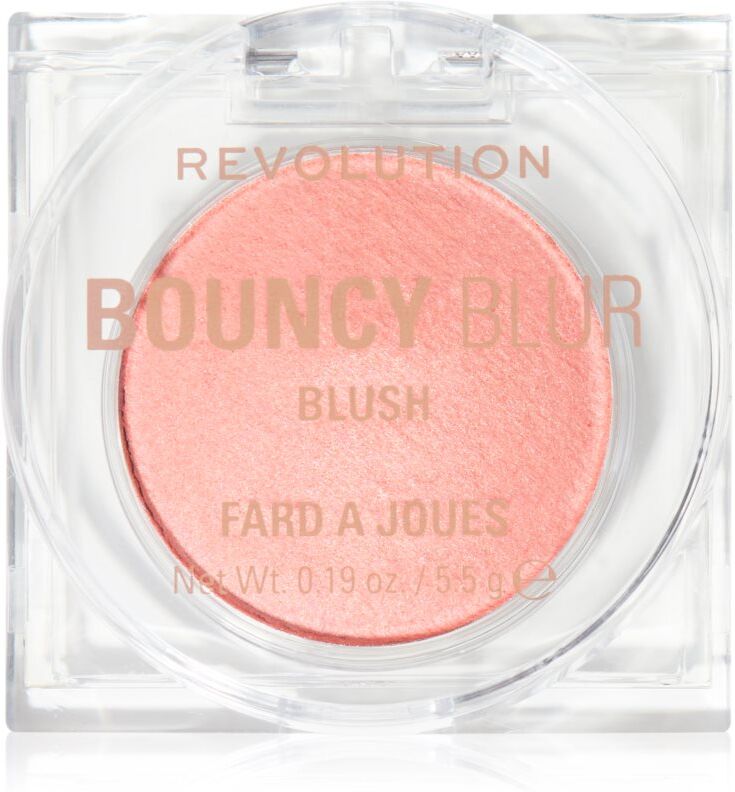 Revolution Bouncy Blur illuminating blusher shade Light as a Cloud Peachy Pink 5.5 g