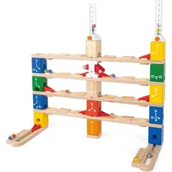 Hape Quadrilla Basis Coding Kugelbahn 130 Teile MINT-Programmierung - Kunststoff, bunt, ab 6 Jahren, 30 Aufgabenkarten