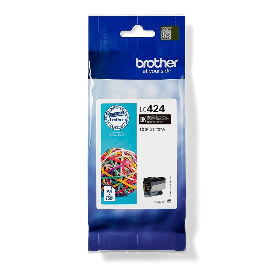 Brother originale Druckerpatrone Schwarz 750 Seiten LC-424BK LC424BK