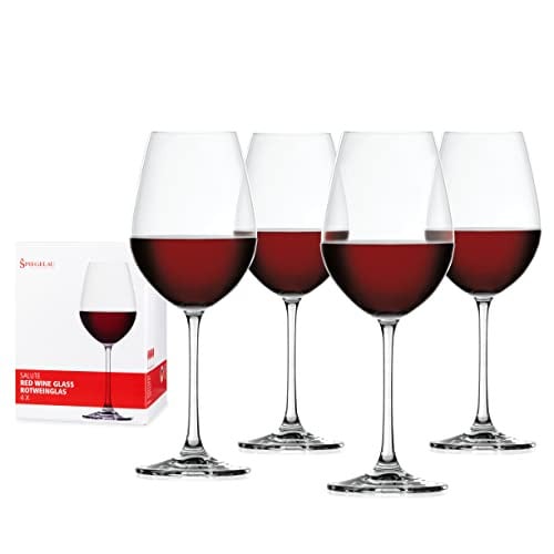 Spiegelau Salute 4-delige set rode wijnglazen, 550 ml, kristalglas