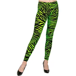 Widmann 80er JAHRE LEGGINGS NEON GRšN TIGERPRINT, S/M (M, S)