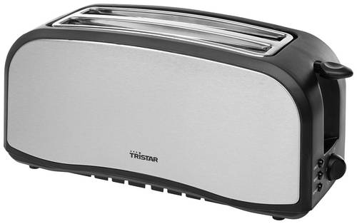 Tristar BR-1046 Doppel-Langschlitztoaster mit Brötchenaufsatz Grau, Schwarz