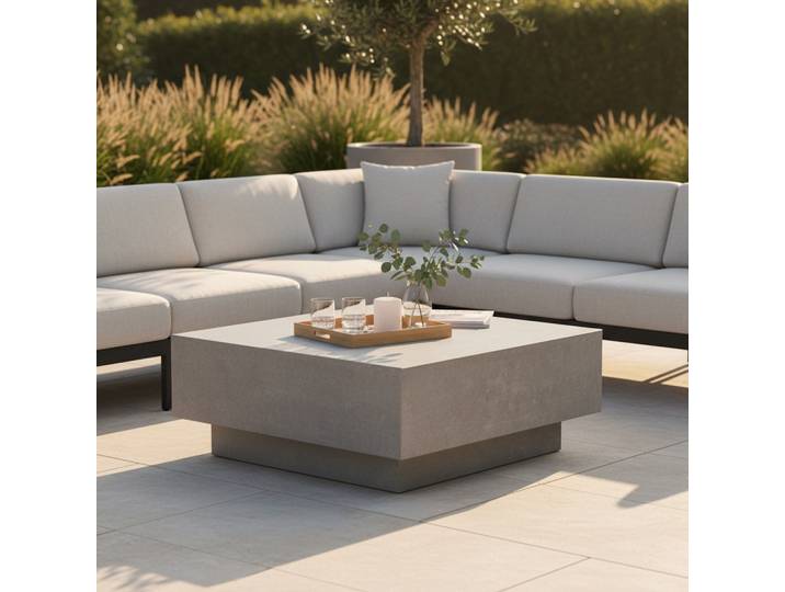 Loungetisch Tevere Faserbeton Hellgrau
