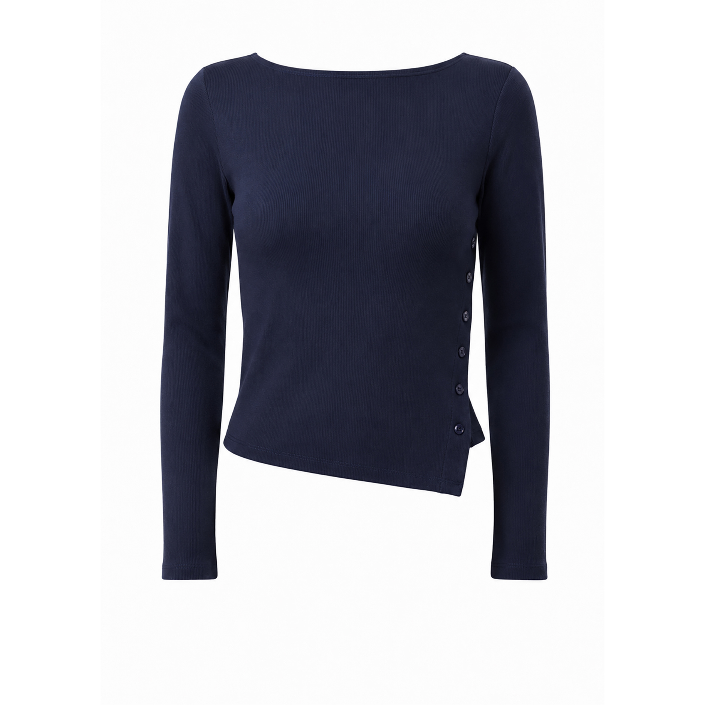 Mandala Side Button Damen Longsleeves blau Größe S Yoga Widerstandsfähig