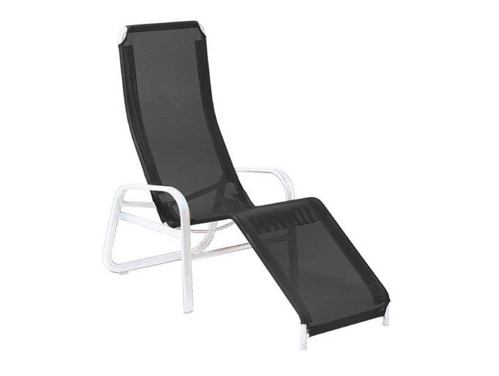 Karasek Florida Neo Bäderliege Aluminium/Textilene Schwarz Weiß