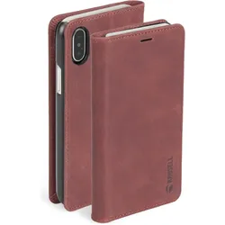 Krusell Sunne 4 Card FolioWallet Apple (Apple iPhone XS Max), Smartphone Hülle, Rot