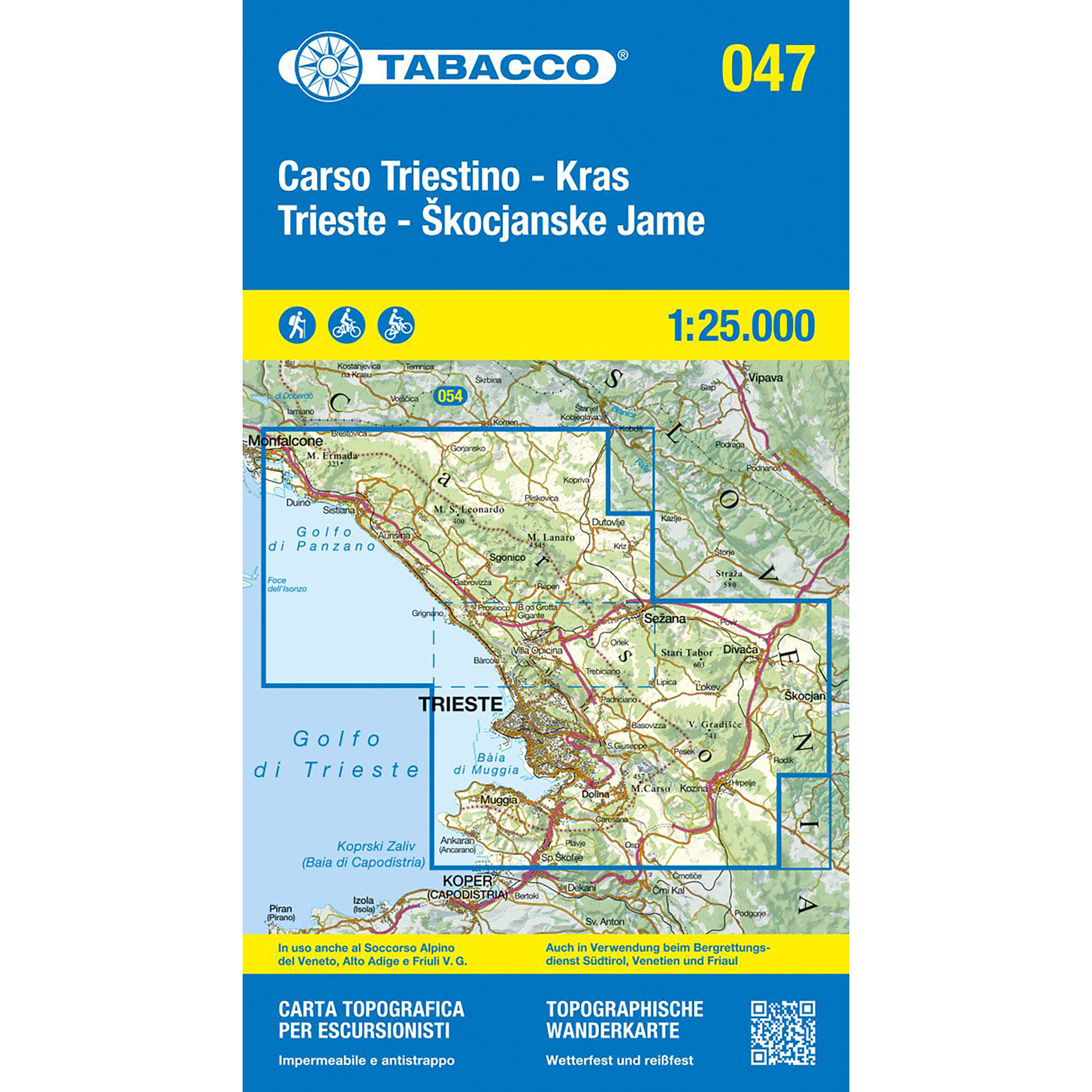 Tabacco Carso Triestino e Isontino 047 Wanderkarte Topografische Karten
