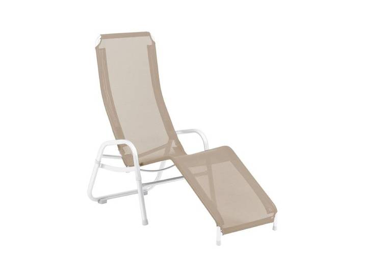 Karasek Bermuda Neo Bäderliege Aluminium/Textilene Weiß Sand