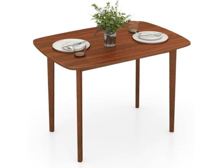 Helloshop26 Esstisch, rechteckig, 110 x 78 x 77 cm, stabil und vielseitig, klassischer Stil, MDF, Nussbaum, 20_0018025