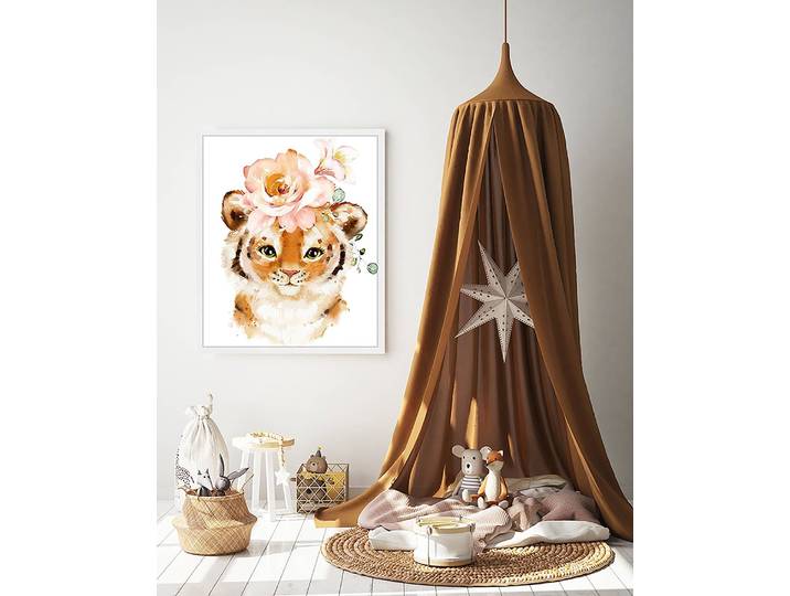 Tableau déco Tiger Baby Collection 53 x 63cm Multicolore