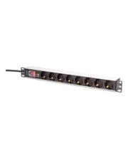 DIGITUS 1U Alu PDU Rackmount 7x Sicherheit+ 1x Ausgang Sicherheit + 16A 4000W 250VAC 50/60Hz overload protection (DN-95436)