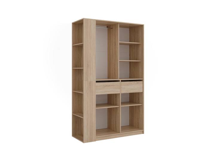 Vicco Kleiderschrank Elmo Sonoma 50 x 200 cm 2er Set, Sonoma Eiche, Rechteckig, 150x200x20 cm, Schlafzimmer, Kleiderschränke