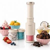 Seeger CompactCream ijsmachine voor milkshakes, beige, 0,35 liter, 500 watt