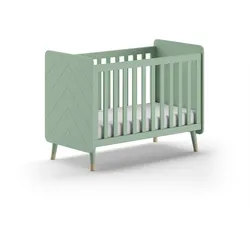 BABYBETT Kamillah 124x96x68 aus MDF in Olive Grün