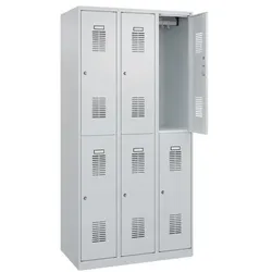 CP Garderobenspind »Basis PLUS« 3x2 mit Zylinderschloss grau, 90x185x50 cm