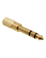 Delock Audio-Adapter Stereo-Stecker M bis stereo mini jack W Klinke 6,35 mm Stecker > 3,5 Buchse 3 Pin Metall (65361)