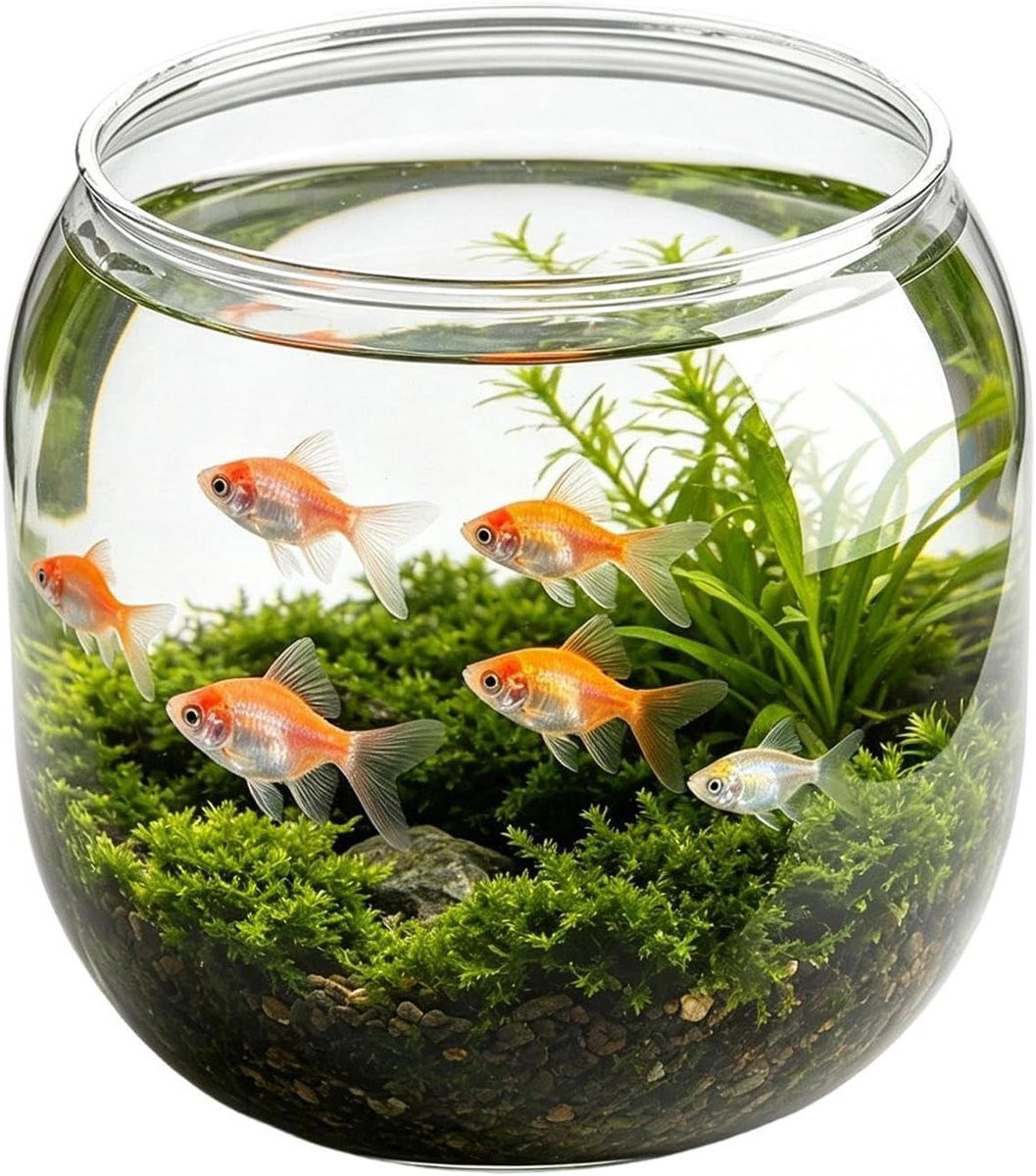 Viskom Helder Decoratieve Kom Planten Display Transparant B: 155 cm, D: 149 cm