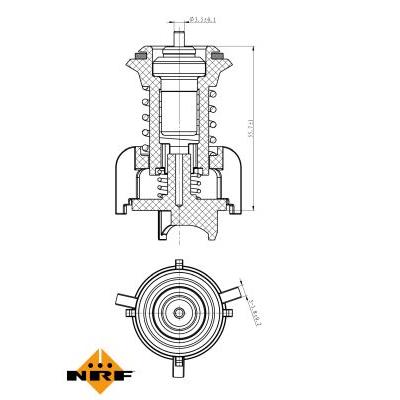 NRF Thermostat, Kühlmittel 725095 für Skoda MAN