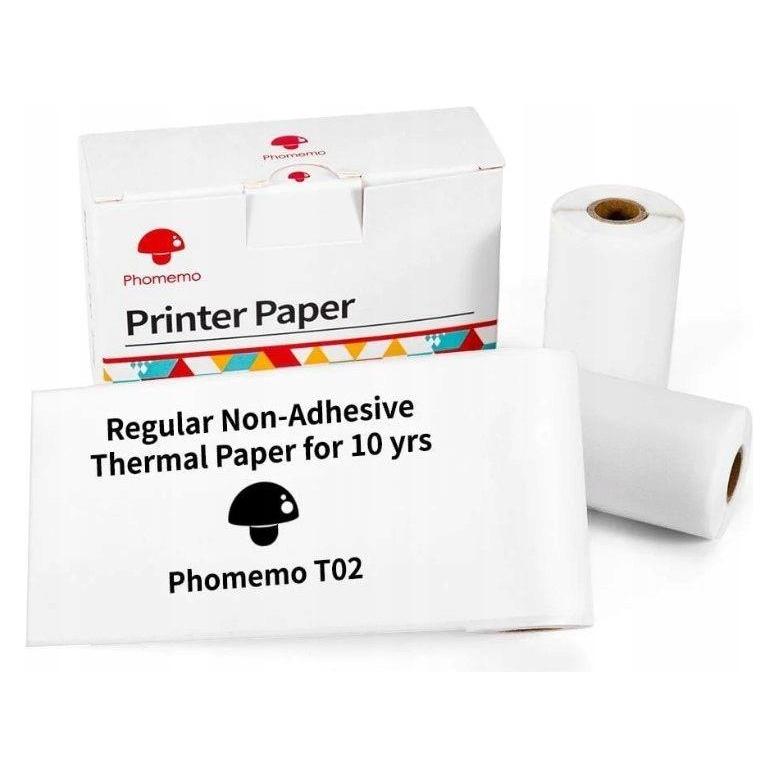 Phomemo Papier Biały Wkład Wkłady 3x Rolka 53mm 53 mm do T02 / M02 PRO / M02X / Q12-RM10 (SB8254)