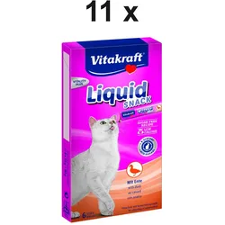 Vitakraft Katzensnack Cat Liquid Snack Ente - 11 x 90g