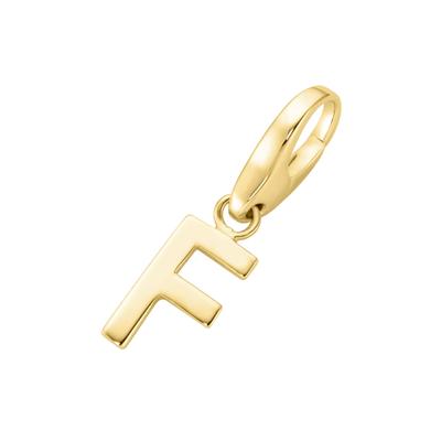 Charm Buchstabe "Buchstabe F, Silber 925", gold, GIORGIO MARTELLO MILANO, Charms, Damen, Silber 925 (Sterlingsilber)