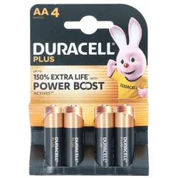 Duracell Plus Power Boost MN1500 Mignon AA Batterie 4er Blister 5000394176027